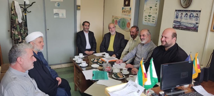 برگزاری نشست  فرمانده حوزه مقاومت بسیج مرکزی رشت با مدیریت و بسیج شرکت سفیدرود 